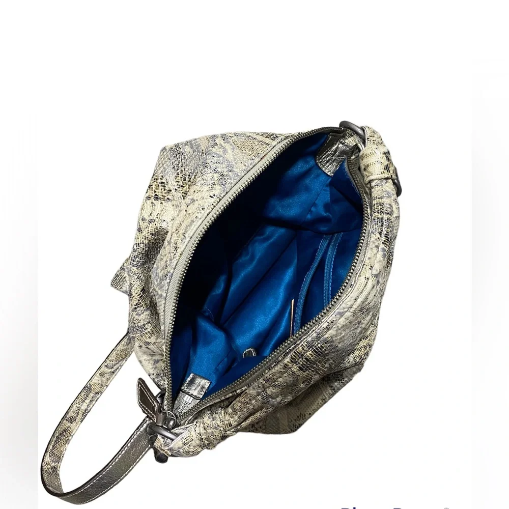 Coach Kristin Python Snake Print Embossed Leather Hobo Shoulder Bag Purse 15361